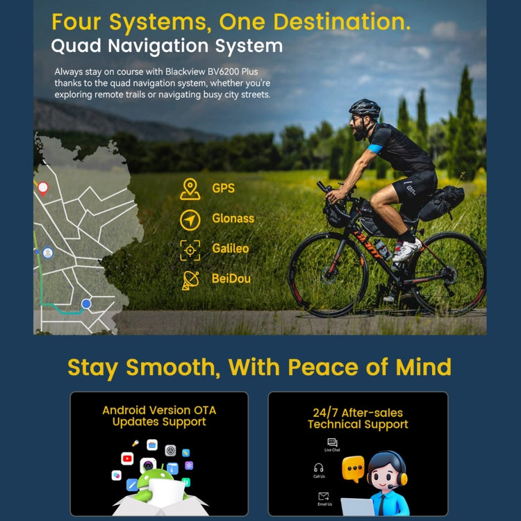 Blackview BV6200 Plus, 8GB+256GB, IP68/IP69K/MIL-STD-810H, 6.56 inch Android 14 Unisoc UMS9230 T606 Octa Core, Network: 4G, OTG, NFC Blackview BV6200 Plus, 8GB+256GB, IP68/IP69K/MIL-STD-810H, 6.56 inch Android 14 Unisoc UMS9230 T606 Octa Core, Network: 4G, OTG, NFC